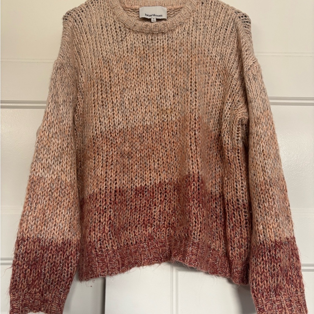 Heartloom Women's Sweater in Cream and Brown